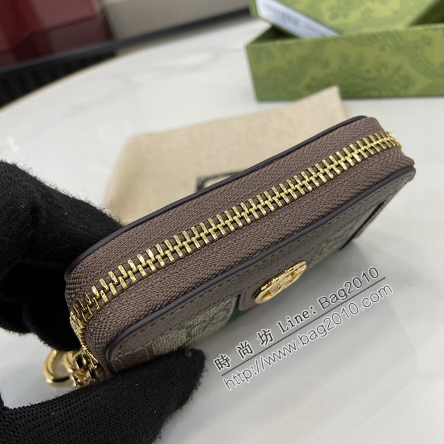 Gucci專櫃古馳最新款鑰匙包零錢包 jh2833型號：523157